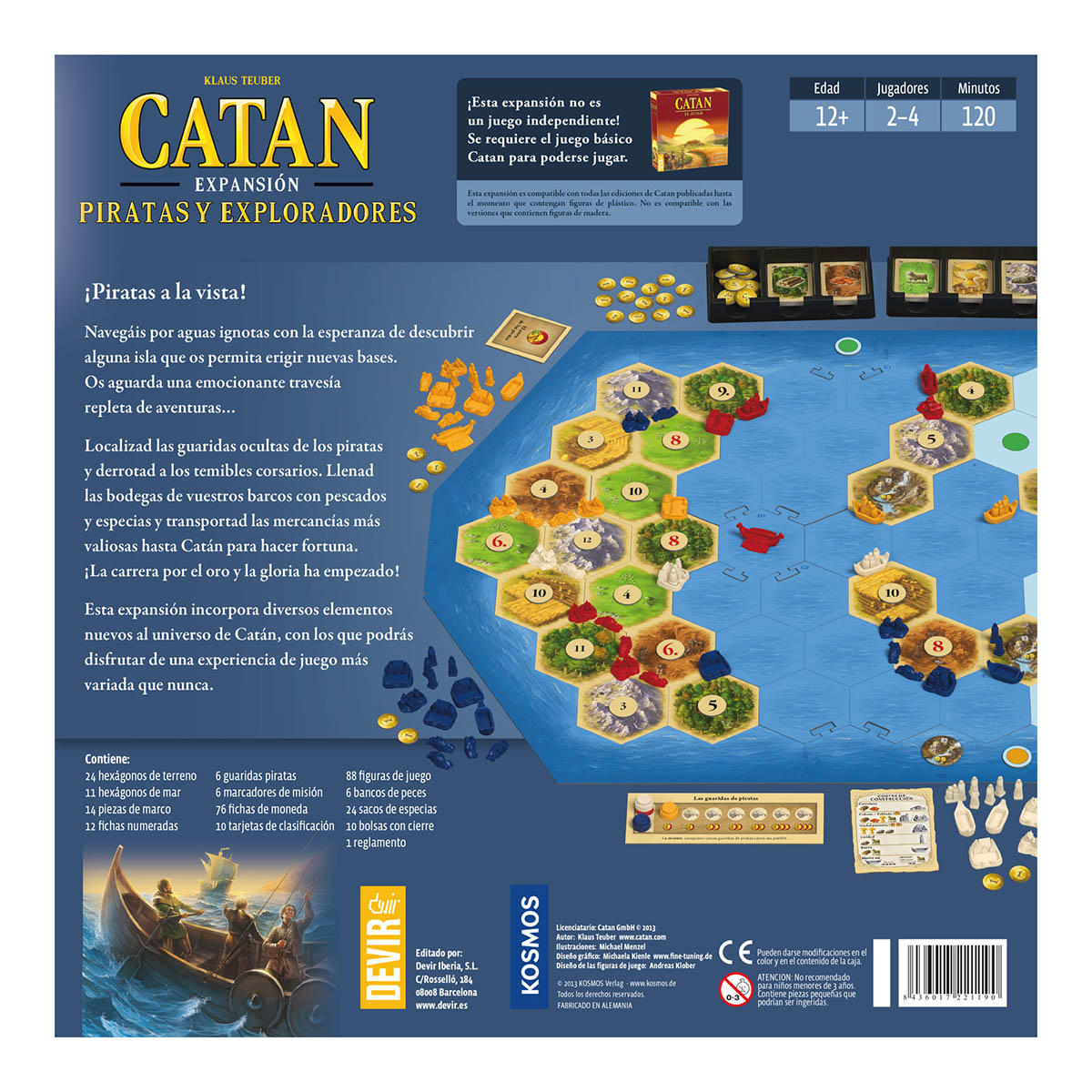CATAN - EXPANSIÓN - PIRATAS Y EXPLORADORES
